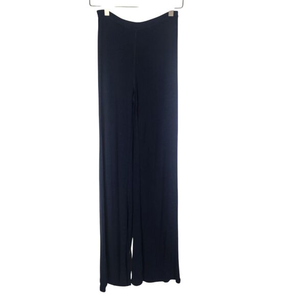 JEAN PAUL GAULTIER Pants Womens Small Blue Fuzzi Wide Leg Knit Stretch Pull On - Picture 3 of 11